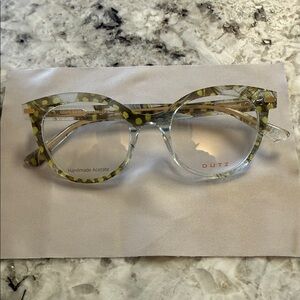 Dutz Green Polka Dot Acetate Round Glasses